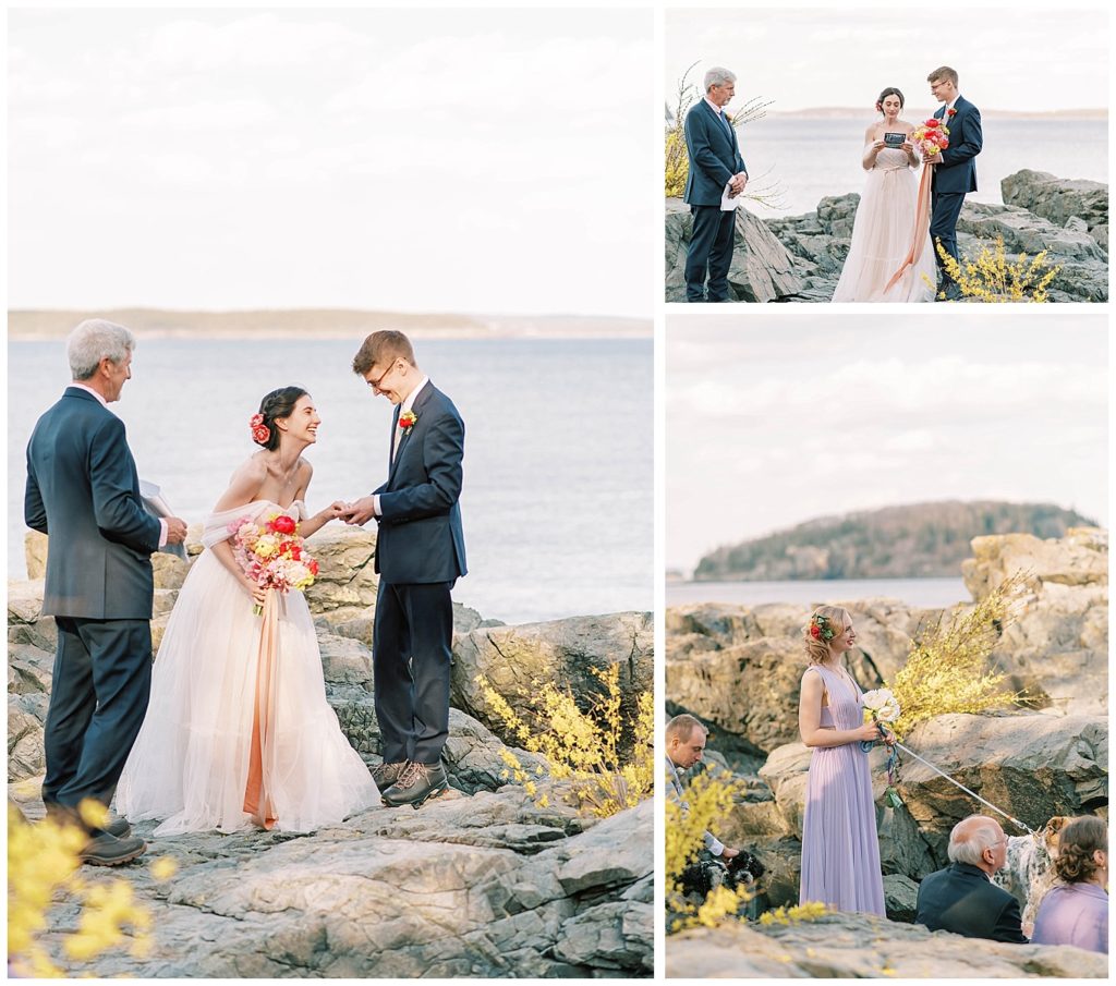 elopement ceremony at acadia national park in Maine