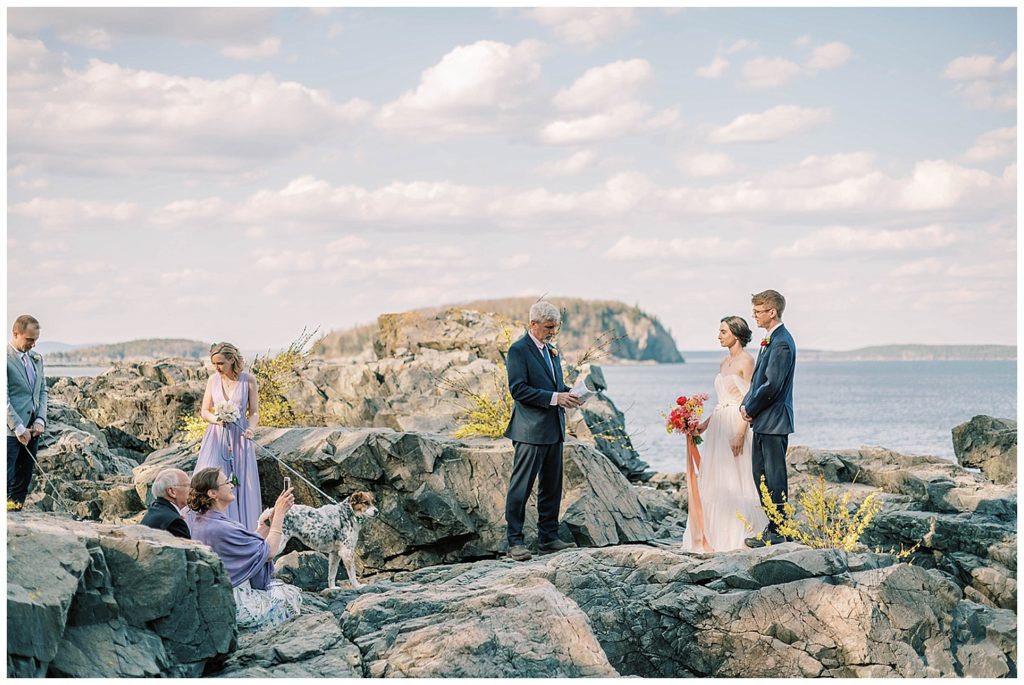 intimate elopement on the shores of Acadia National Park