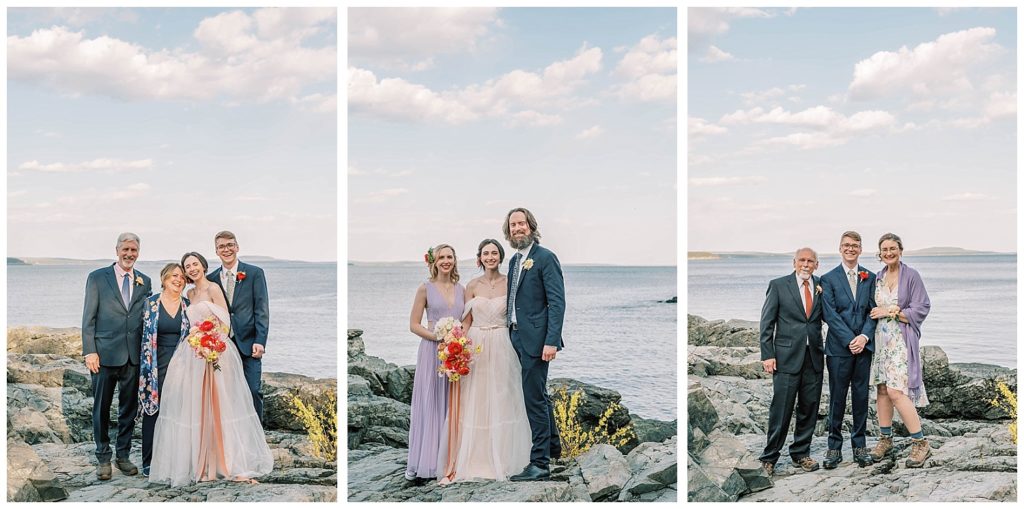 family portraits at Acadia National Park elopement