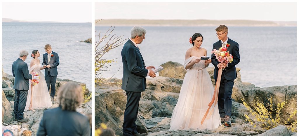 wedding ceremony at Acadia National Park in Maine