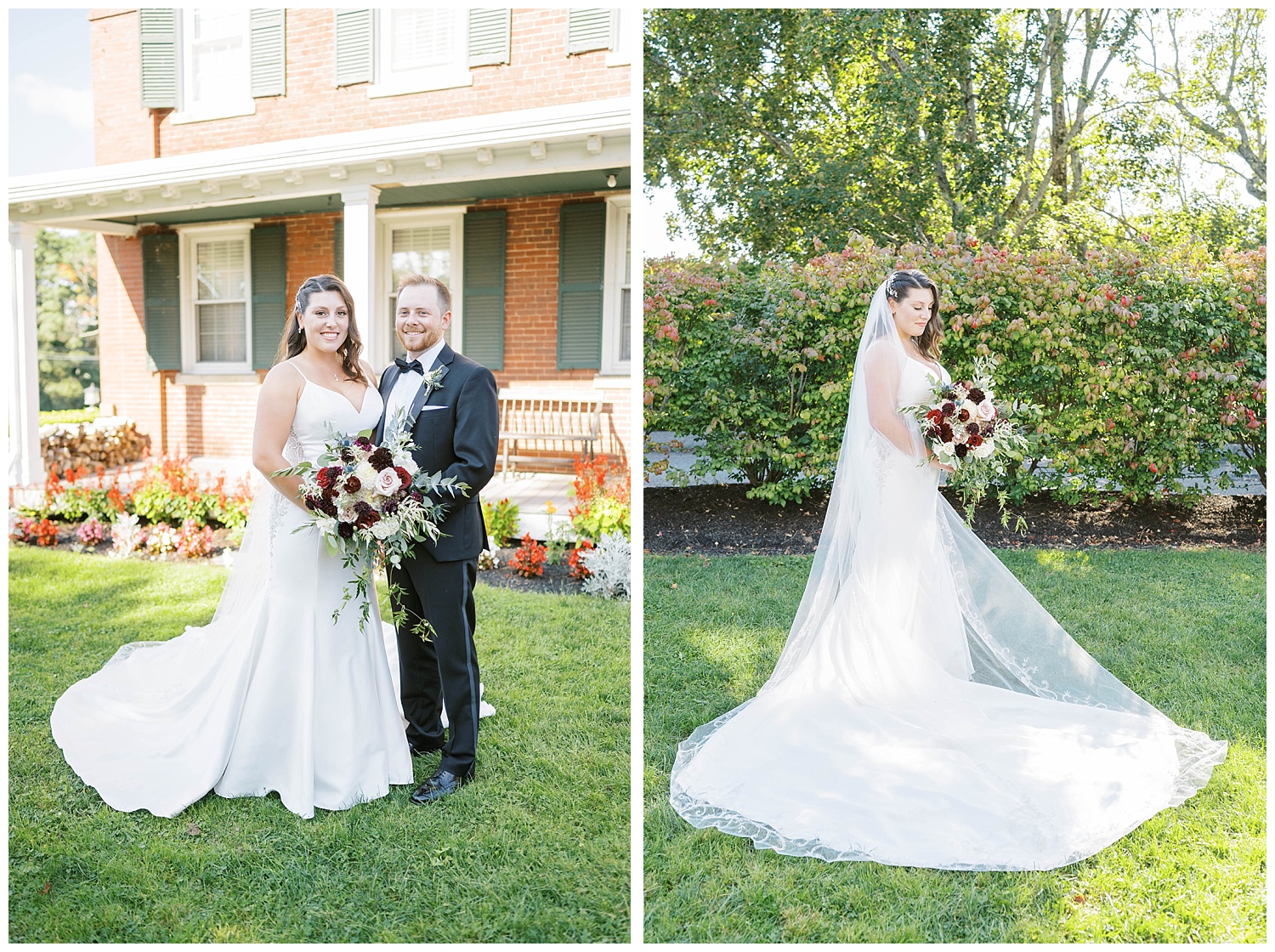 bride and groom portraits at Maine wedding