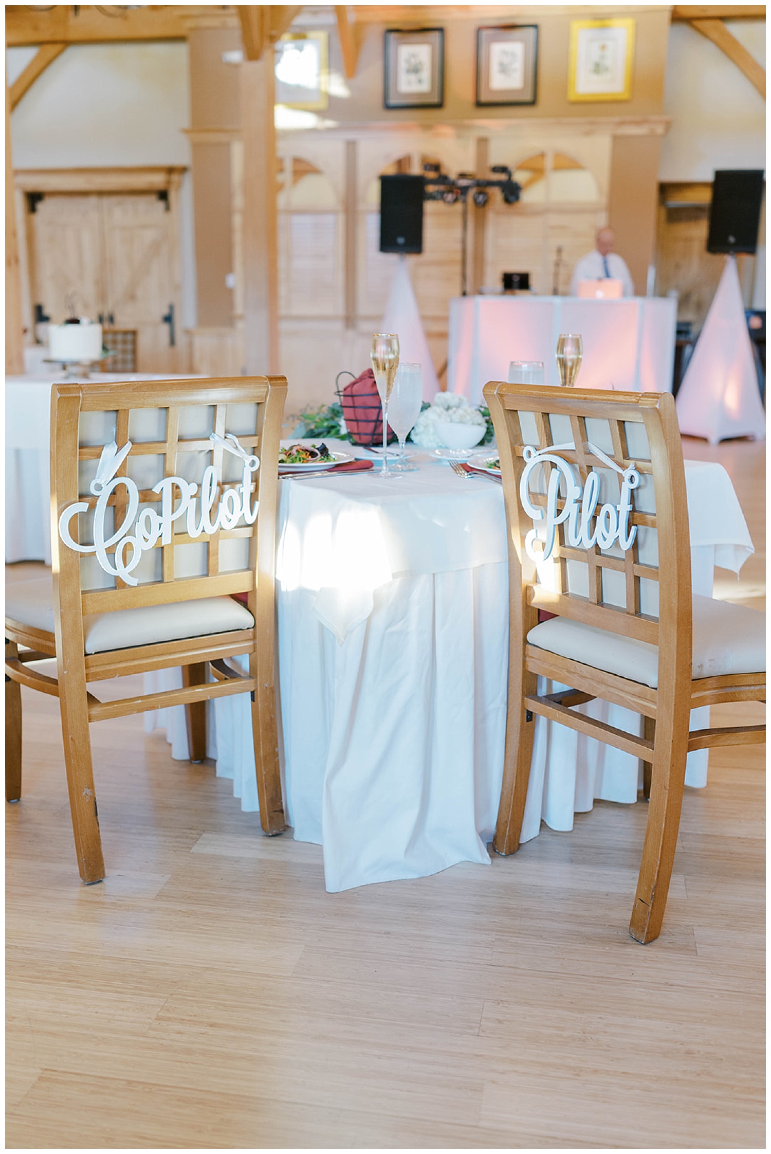 sweetheart table at Maine wedding