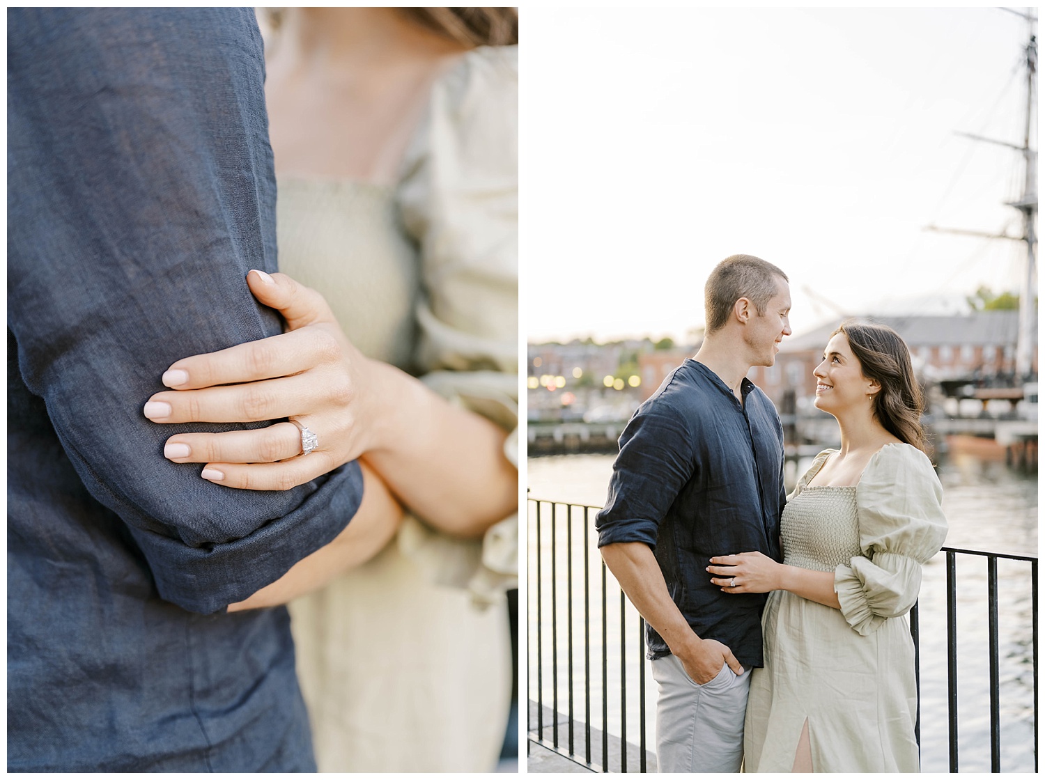 Maine wedding photographer shooting engagement session in Boston