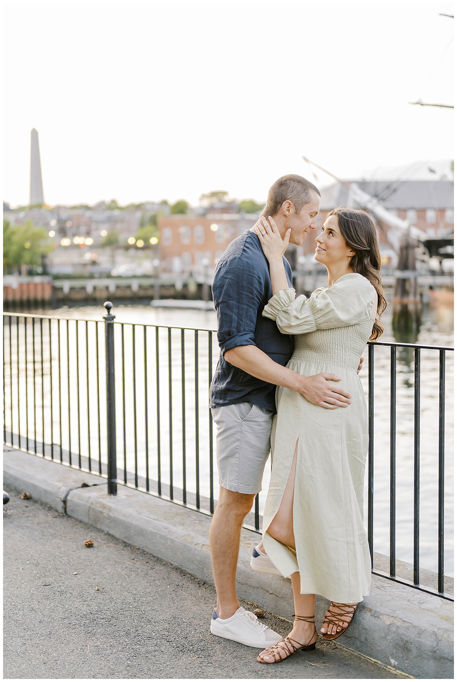 Maine wedding photographer shooting engagement session in Boston