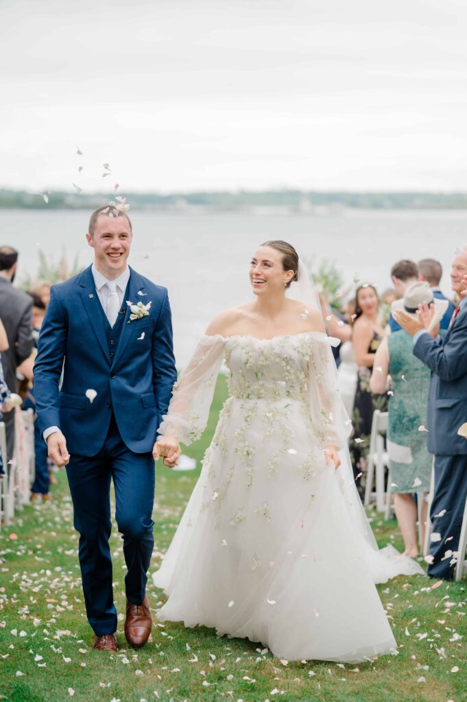 Peaceful ceremony space overlooking the water in Newport.