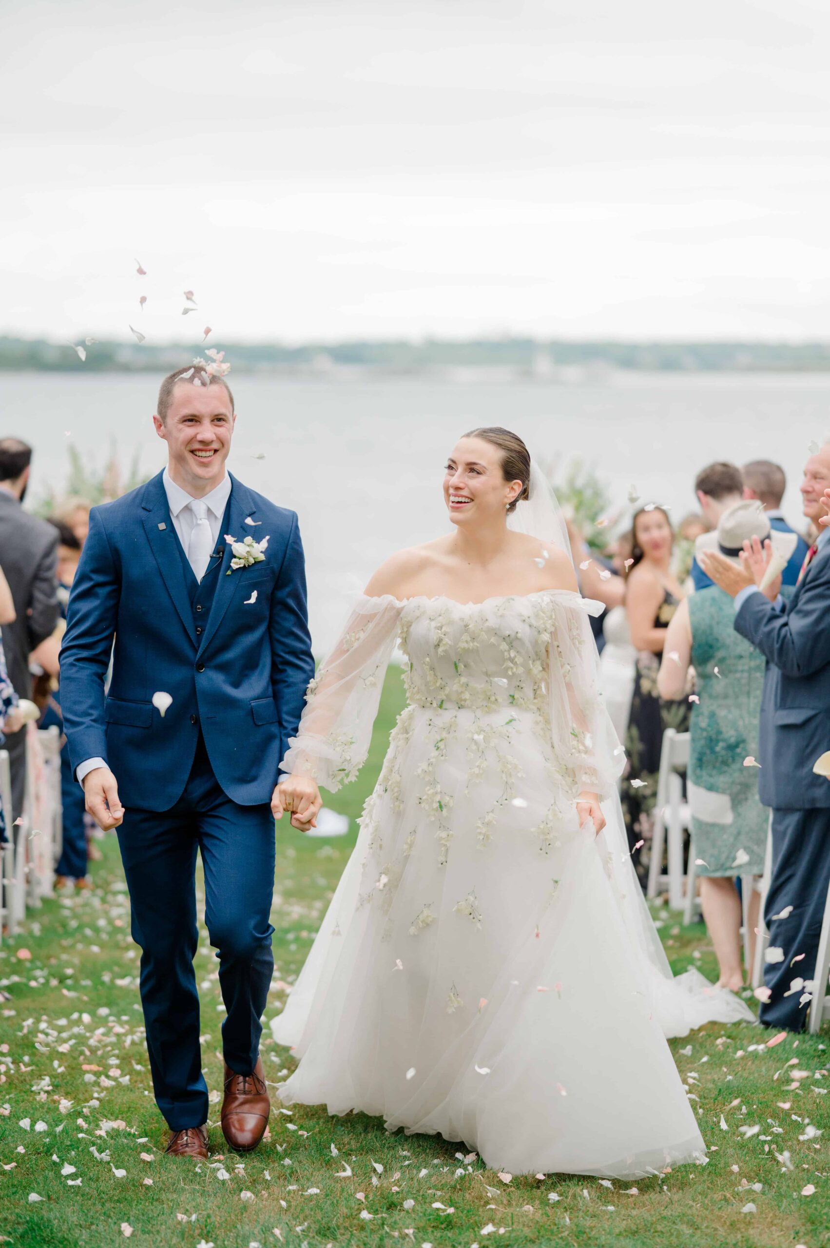 Peaceful ceremony space overlooking the water in Newport.