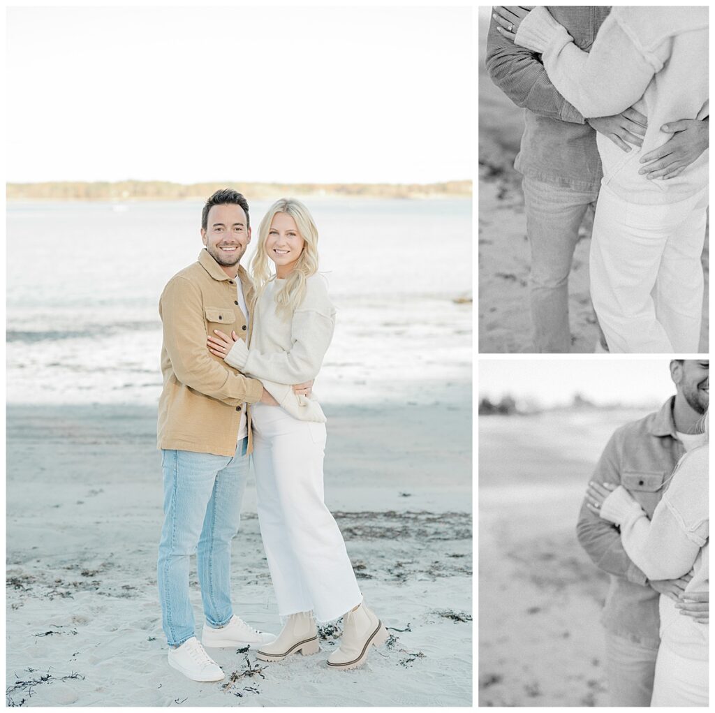 winter engagement session in New hampshire