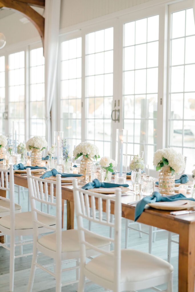 Elegant reception space with panoramic harbor views at Wychmere Beach Club