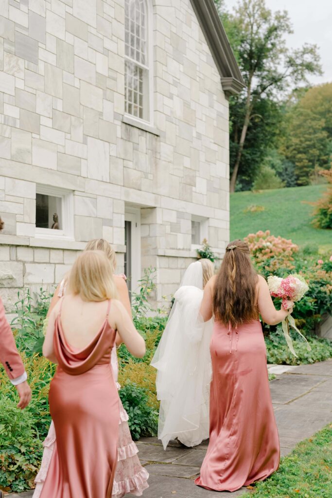 Wedding party portraits taken during a Vermont wedding, celebrating friendship and connection.